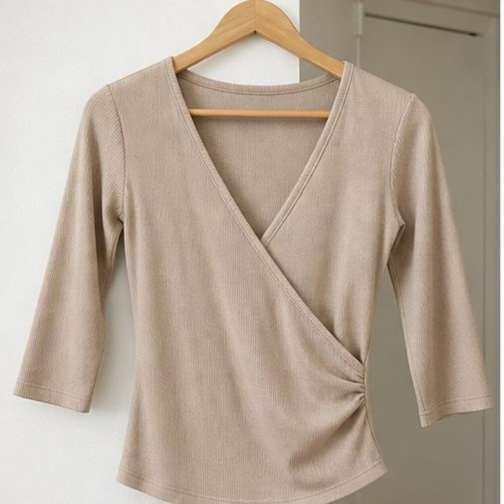 Sand Ruffle Blouse